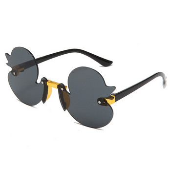 Модни детски слънчеви очила без рамки Сенник с анимационна форма на патица Анти-ултравиолетови очила Парти декоративни очила за деца Деца