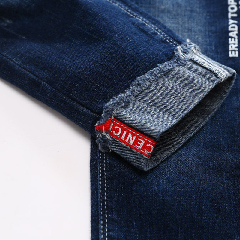 IENENS Есенни момчешки дънки Stertch Детски дънкови дълги панталони Пролетни тънки дънки Млади момчета Каубойски панталони Панталони с еластична талия 5-13 г.