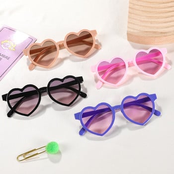 2-8 години нови детски анимационни слънчеви очила Heart Love Girls Boy Children Outdoor Round UV400 Sunglasses Baby Cute Pink Candy Eyewear