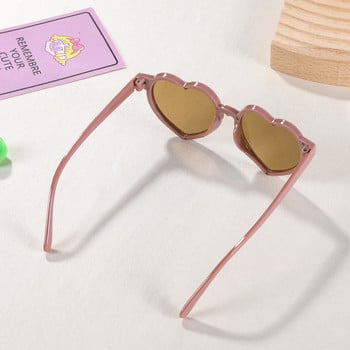 Γυαλιά ηλίου 2-8 ετών New Kids Cartoon Heart Love Γυαλιά ηλίου για κορίτσια αγόρια Παιδιά εξωτερικού χώρου Στρογγυλά γυαλιά ηλίου UV400 Baby Cute Pink Candy γυαλιά