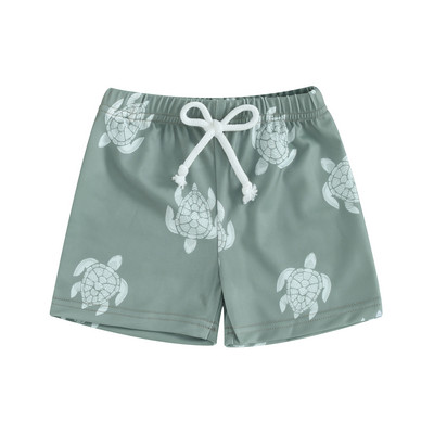 Tregren Toddler Baby Boys μαγιό στάμπα κινουμένων σχεδίων ελαστικό σορτς μέσης Παιδικό σορτς παραλίας για παιδιά 6M-4Y