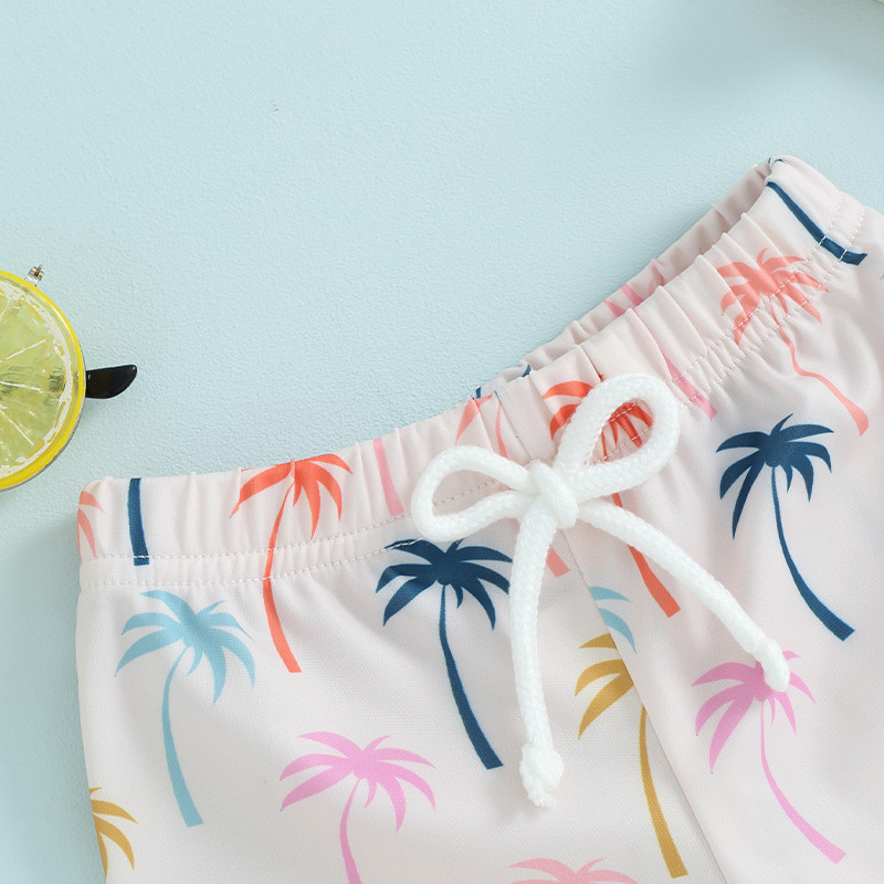 Tregren Toddler Baby Boys úszónadrágok Rajzfilm Print Rugalmas derék rövidnadrágok Kids Beach Board Shorts gyerekeknek 6M-4Y