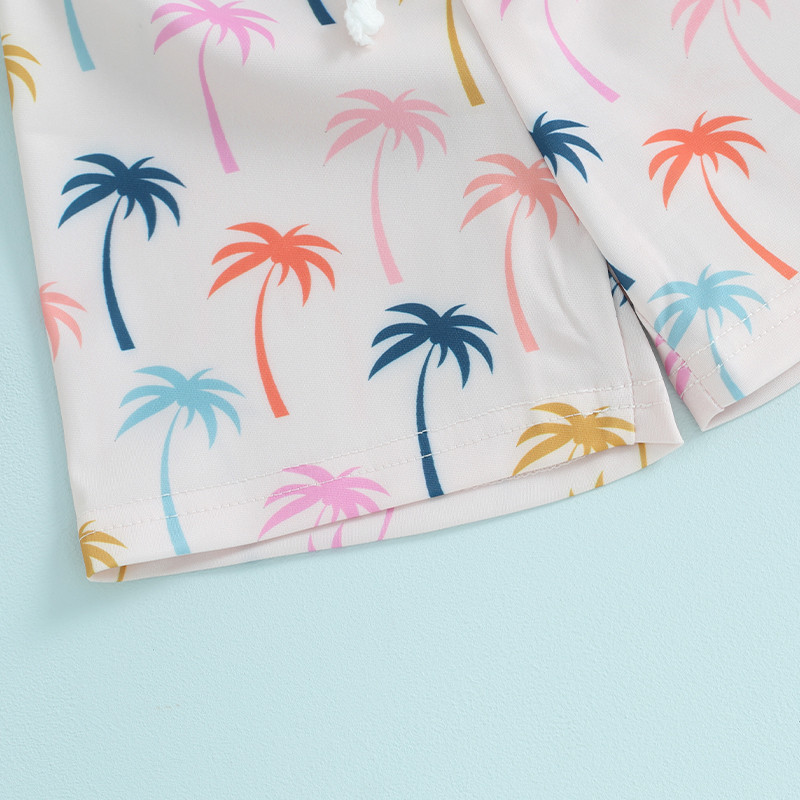 Tregren Toddler Baby Boys úszónadrágok Rajzfilm Print Rugalmas derék rövidnadrágok Kids Beach Board Shorts gyerekeknek 6M-4Y