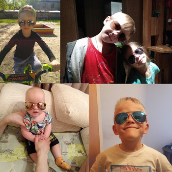 Нови детски слънчеви очила, модни цветни момчета, момичета, светлоотразителни слънчеви очила, деца, бебе UV400, външни очила с висока разделителна способност