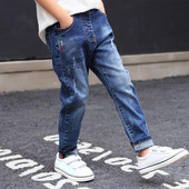 IEENS Fashion Jeans Για Παιδικά Αγόρια Τζιν Μακρύ Παντελόνι Άνοιξη Φθινοπωρινό Slim Jeans Young Boy Cowboy Παντελόνι Ελαστική μέση