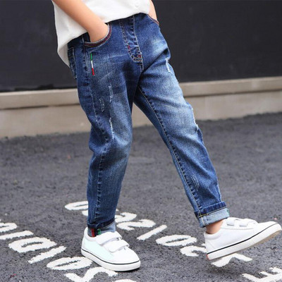 IEENS Fashion Jeans Για Παιδικά Αγόρια Τζιν Μακρύ Παντελόνι Άνοιξη Φθινοπωρινό Slim Jeans Young Boy Cowboy Παντελόνι Ελαστική μέση