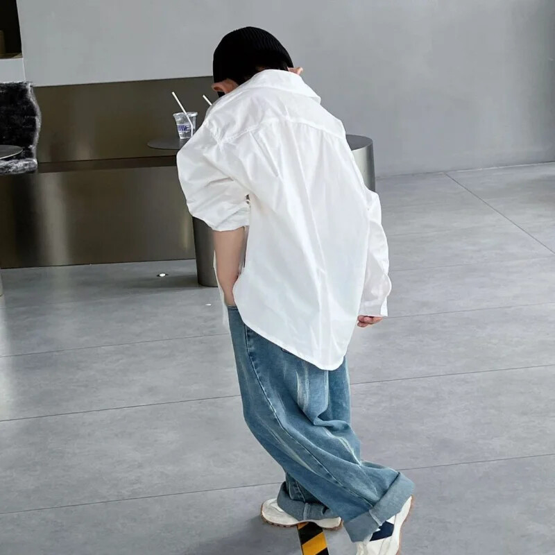 Új farmer Fiú farmer Gyerek tavaszi őszi magas derekú tömör farmer gyerek ZM baba lány farmer fiú nadrág gyerek ruházat