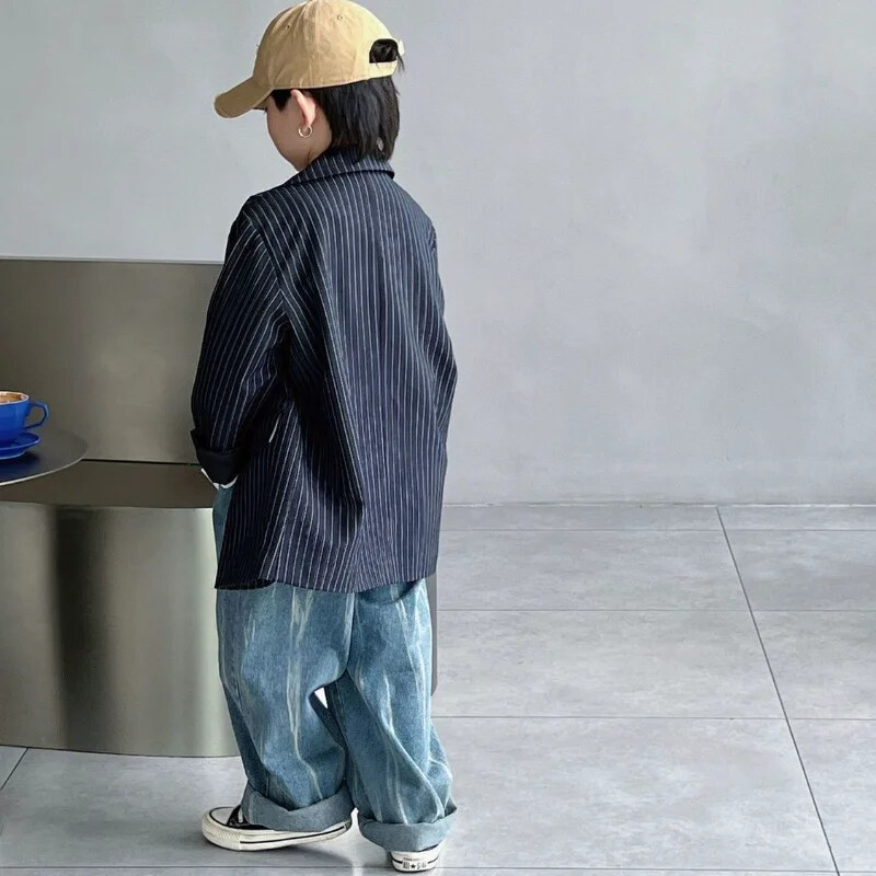 Új farmer Fiú farmer Gyerek tavaszi őszi magas derekú tömör farmer gyerek ZM baba lány farmer fiú nadrág gyerek ruházat