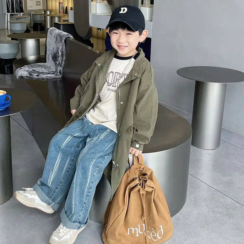 Új farmer Fiú farmer Gyerek tavaszi őszi magas derekú tömör farmer gyerek ZM baba lány farmer fiú nadrág gyerek ruházat