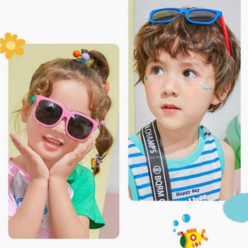 Детски сгъваеми преносими поляризирани слънчеви очила Момчета Момичета Слънчеви очила Силиконови защитни очила Подаръци за деца Бебе UV400 очила