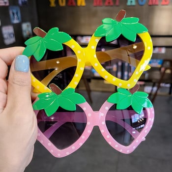Детски анимационни слънчеви очила Ягодови слънчеви очила Анти-UV очила Бебешки очила с големи рамки Декоративни аксесоари