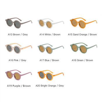 2024 Модни кръгли ретро детски слънчеви очила Многоцветни сладки момчета Момичета Деца Outing Shades Очила Ретро очила на едро