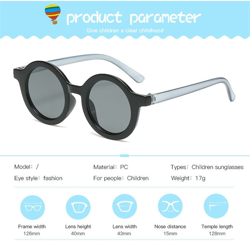 2024-es divat, kerek retro gyermek napszemüvegek sokszínű aranyos fiúk lányok, gyerekek, kiránduló ernyők, szemüvegek, vintage szemüvegek nagykereskedelme