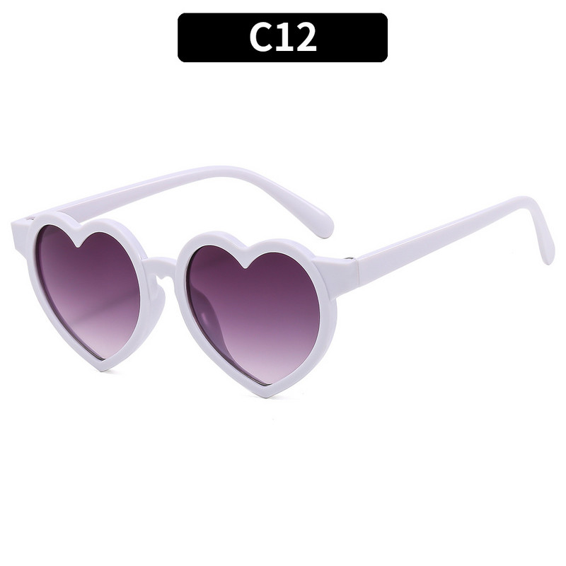 KLASSNUM Децата обичат слънчеви очила Рамка сърце Бебешки сладки слънчеви очила 2-8 години Деца Момичета Момчета 2024 Новогодишна украса за коледно парти