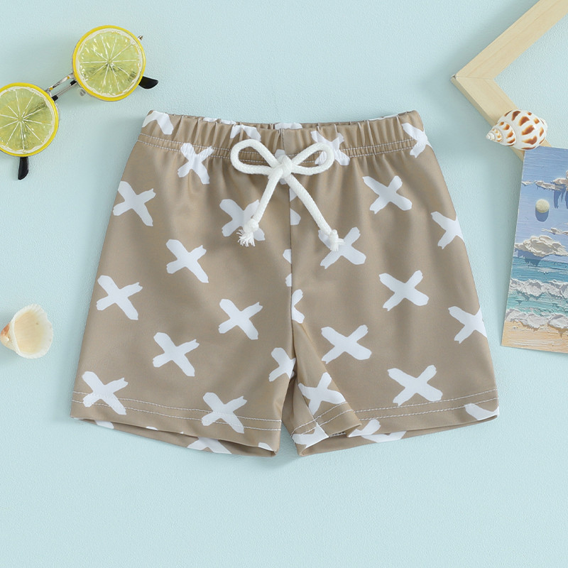 0-4Y Fiúk úszónadrágok Tipegő Strandruhák Nyomtatott Elasztikus derékalsónadrágok Baba rövidnadrágok Gyerek fürdőruha