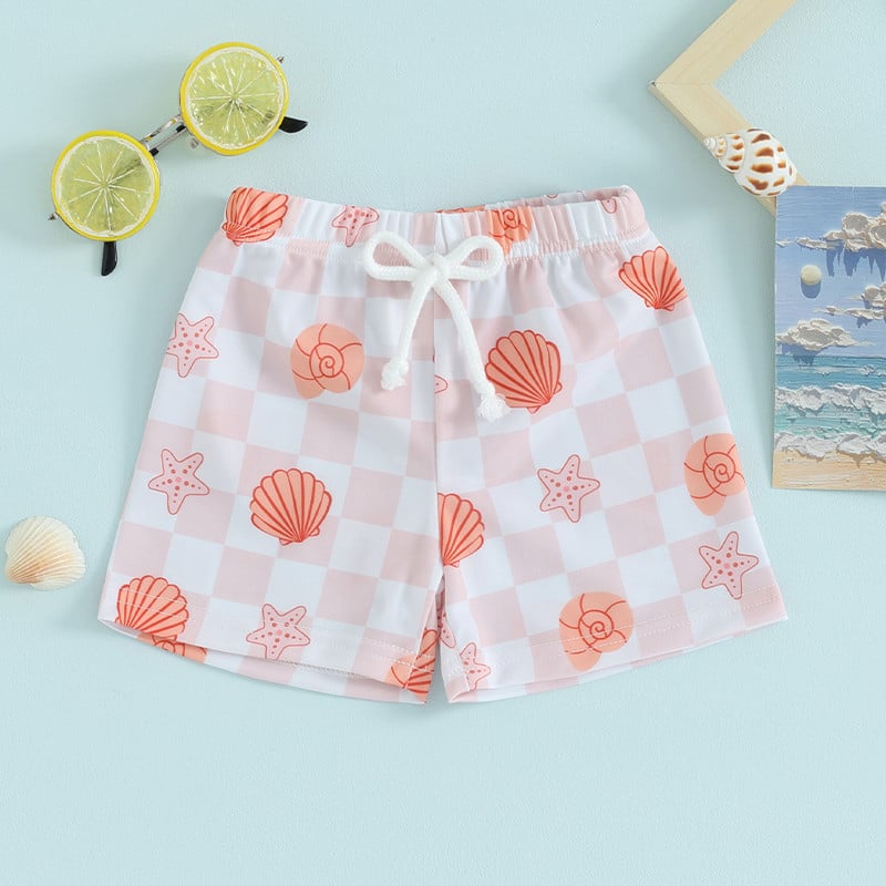 0-4Y Fiúk úszónadrágok Tipegő Strandruhák Nyomtatott Elasztikus derékalsónadrágok Baba rövidnadrágok Gyerek fürdőruha