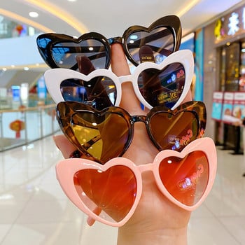 2023 Нови детски анимационни слънчеви очила със сърце, слънчоглед, момичета, момчета, деца на открито, кръгли поляризирани UV400 слънчеви очила, детски слънчеви очила