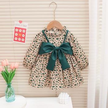 9 12 μηνών 1 2 3 χρονών φόρεμα για κοριτσάκια ανοιξιάτικα ρούχα μακρυμάνικα λουλουδάτα φορέματα μωρό ρούχα γενεθλίων στολή φορούν φόρεμα
