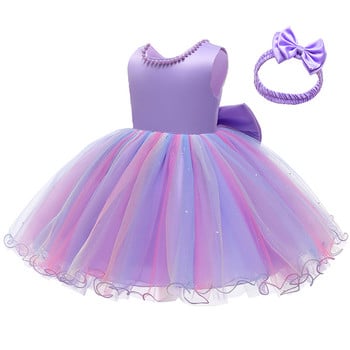 Φόρεμα γενεθλίων 1ου έτους Καλοκαιρινό νεογέννητο κοριτσίστικο φόρεμα για μωρό φόρεμα δαντέλας κουκκίδα πριγκίπισσας Βρεφικό φόρεμα γάμου 6 9 12 μηνών