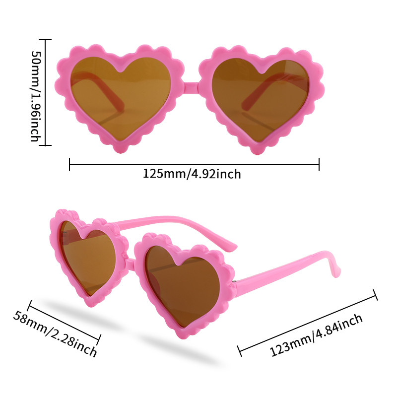 2023 Нови детски ретро цветни слънчеви очила със сърце на вълна UV400 Модни слънчеви очила за защита на открито за момичета и момчета Детски слънчеви очила