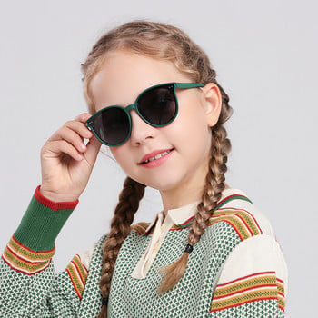 3-12 ετών Παιδικά πολωτικά γυαλιά ηλίου για αγόρια κορίτσια Μαλακό TPEE τετράγωνο πλαίσιο Σχέδιο ματιών γάτας Child Fashion Sun UV400 Προστασία σε εξωτερικούς χώρους