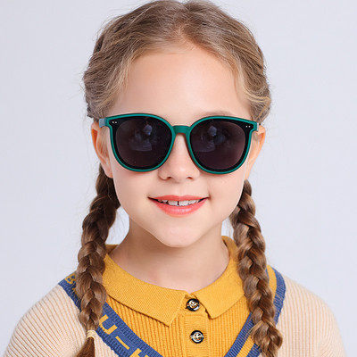 3-12 éves gyermekek polarizált napszemüvegek fiúknak lányoknak puha TPEE négyzet alakú macskaszem dizájn gyermek divat napfény UV400 védelem kültéren