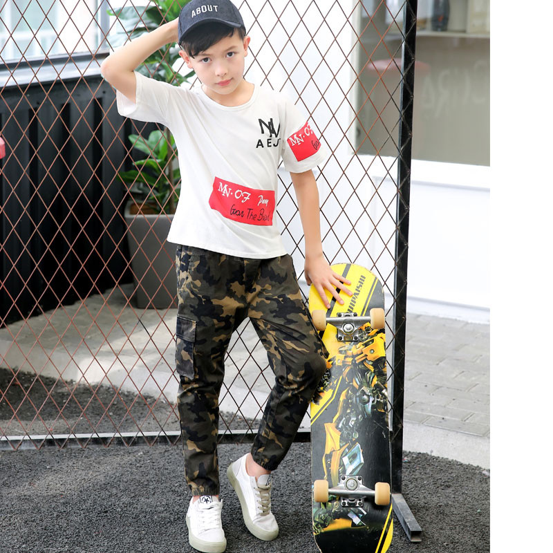 7-15 éves gyerekek alkalmi terepszínű tehernadrágok fiúk lányok vékony nadrágok tavaszi fiatal gyerekek pamut katonai ruházat hosszú nadrágok