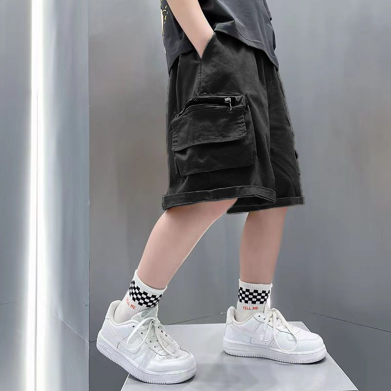 2023-as gyermekruházat nyári teherhordó rövidnadrág bő nagy zsebű Divatos sport gyorsan száradó ok 5-14 éves korig