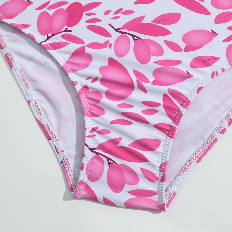 Totyogós fürdőruha lányoknak 4t fürdőruha lányoknak fürdőruha fodros kis friss kislány baba háromszög rövid ujjú védő lányoknak