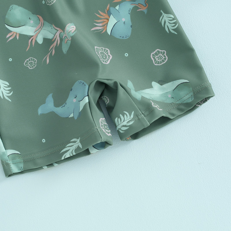 Crtani kupaći kostimi za dječake Odjeća za plažu Slatki kupaći kostimi s printom morskog života, kupaći kostimi s prednjim zatvaračem, kupaći kostimi za djecu, dojenčad