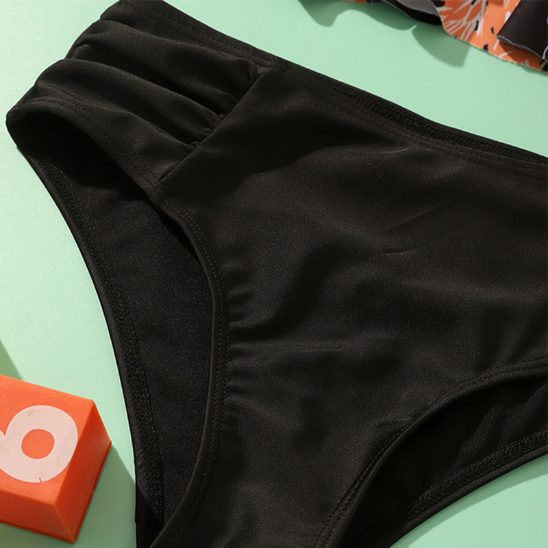 Lányok 14-es méretű fürdőruha totyogó lány 2 részes fürdőruha sportmintás magas derekú bikini szett fürdőruha fürdőruha lányoknak bikini