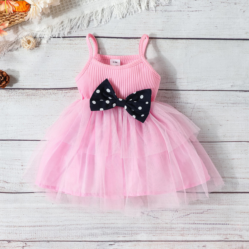 Őszi téli ruhák buli ruha baba lány ruhák függesztett hálós masni ruha + pöttyös hajtóka kabát ruházat lány ruha 6-24M