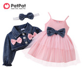 Κοστούμι-φόρεμα PatPat 3PCS Baby Girl Sweet 3D Design