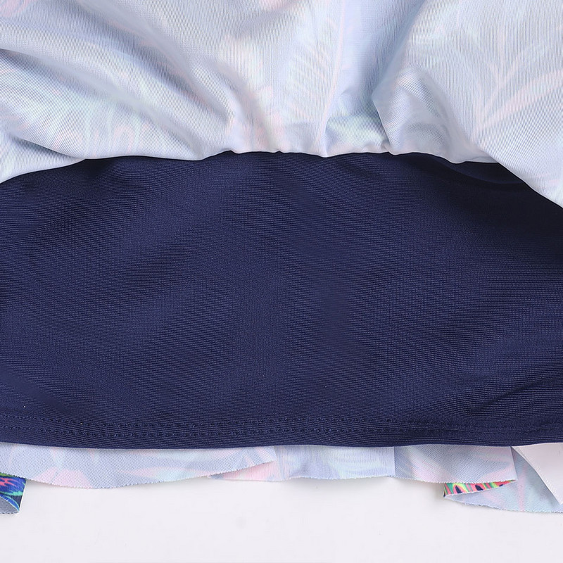 Lány trópusi levélmintás bikini fürdőruha Gyerekek Flounce kétrészes gyermek fürdőruha 7-15 éves fürdőruha nyári strandruha 2024