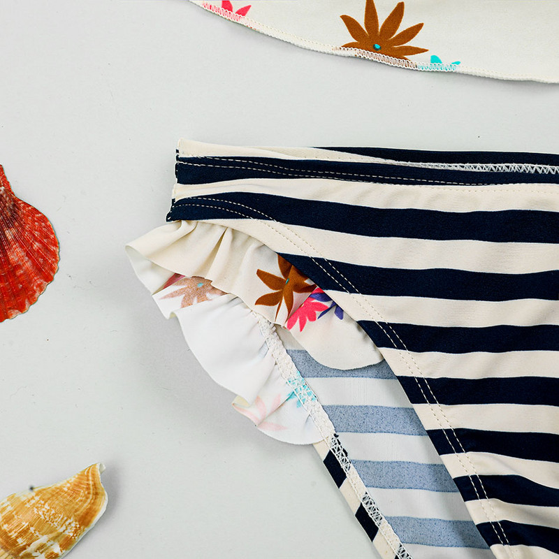 Fodor lányos fürdőruha, nyomott kétrészes gyerek fürdőruha Tankini 7-14 éves korig lányos bikini szett Nagy lány fürdőruha Strandruha