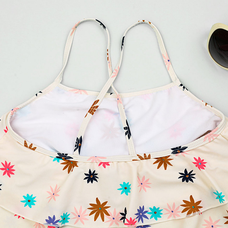 Fodor lányos fürdőruha, nyomott kétrészes gyerek fürdőruha Tankini 7-14 éves korig lányos bikini szett Nagy lány fürdőruha Strandruha