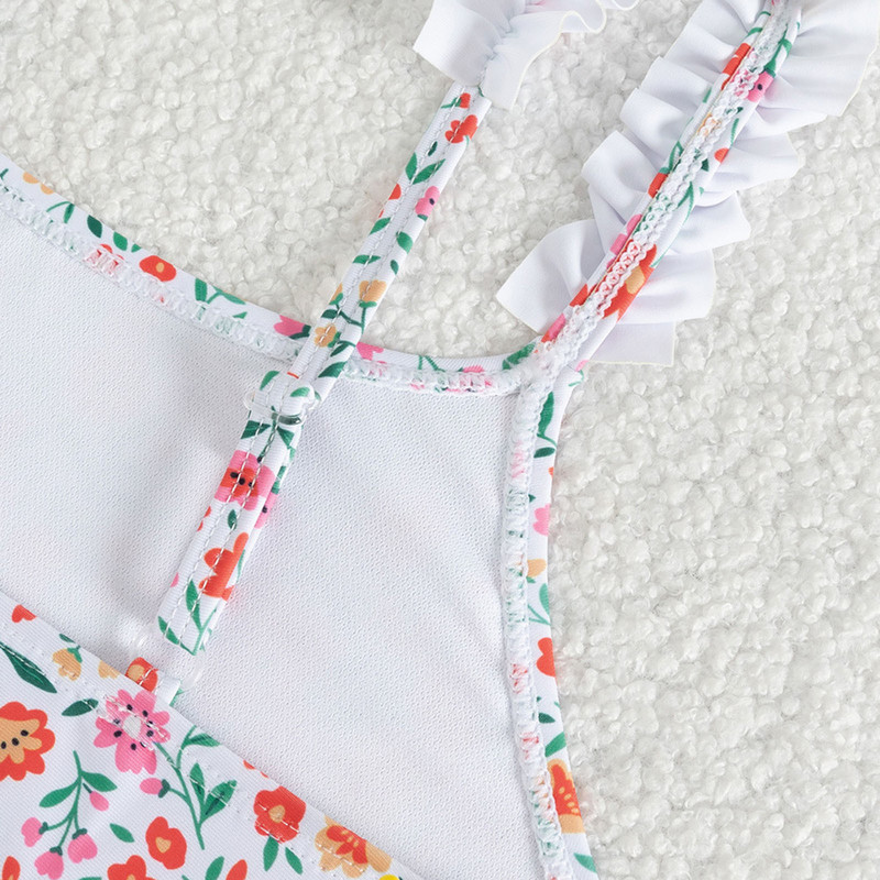 Little Flower Printing Kids Osztott 2 részes fürdőruha lányoknak nyári bikini szettek 5-14 éves nyári tini lány fürdőruha fürdőruha