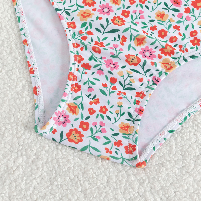 Little Flower Printing Kids Osztott 2 részes fürdőruha lányoknak nyári bikini szettek 5-14 éves nyári tini lány fürdőruha fürdőruha