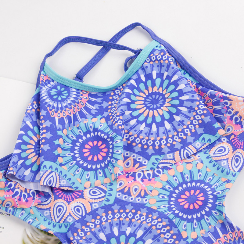 2024 Print Bandage Tüdrukute Ujumisriided Laste Lapsed Teismeliste Tudengite Ühes tükis ujumisriided Armas beebi ujumisriided Monokini