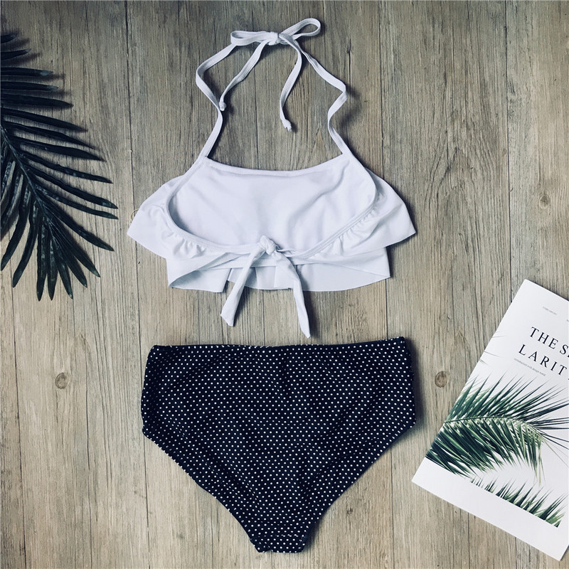 Laste tüdrukute bikiinikomplekt 2024 Falbala kaheosaline ujumiskostüüm, suvine päitsetega laste tüdrukute ujumisriided ujumistrikoo sidemega ujumiskostüüm