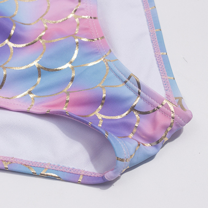 3-14 éves lányok gyerek fürdőruha 2024 Hímzés Gyermek Lány Egyrészes fürdőruha Fishscale Úszóruha Strandruha Monokini A306