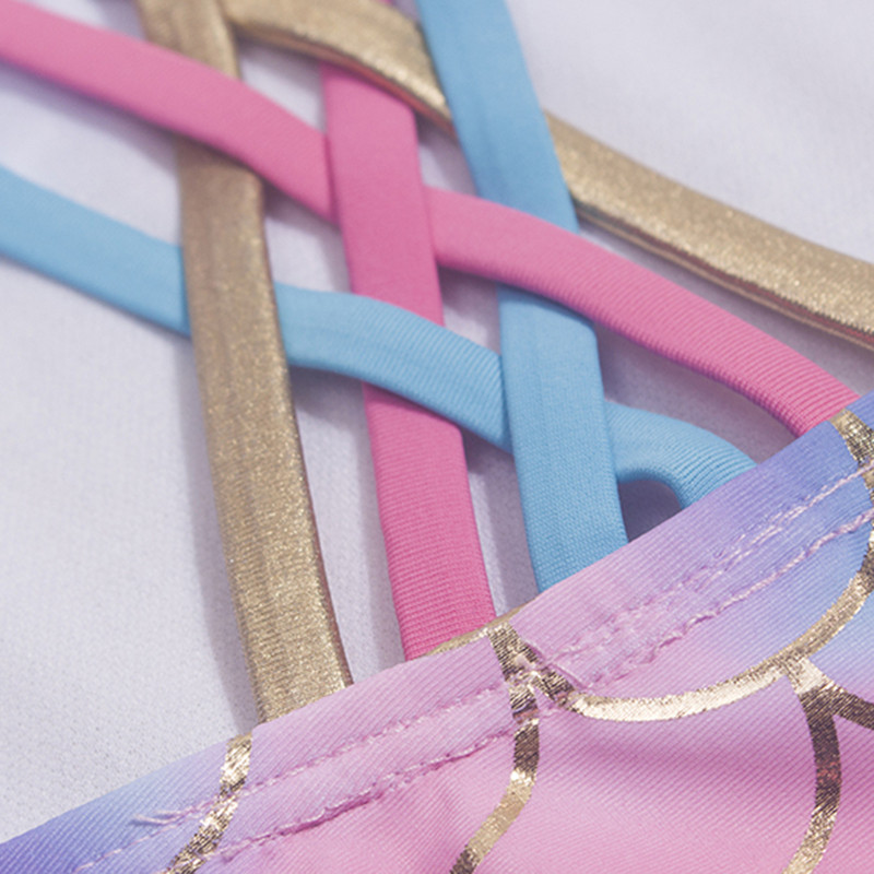 3-14 éves lányok gyerek fürdőruha 2024 Hímzés Gyermek Lány Egyrészes fürdőruha Fishscale Úszóruha Strandruha Monokini A306