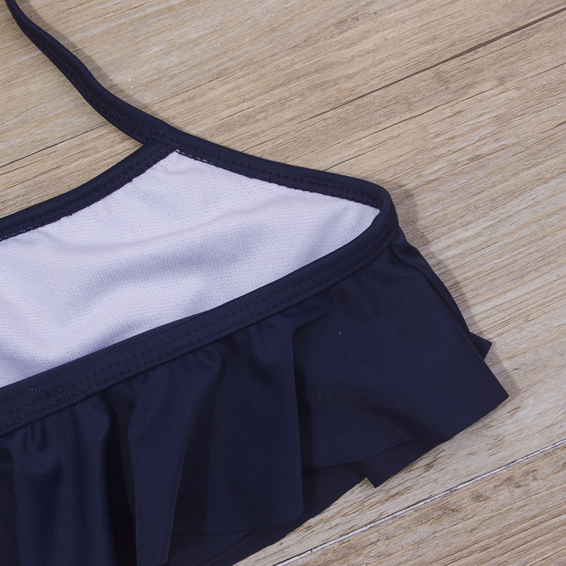 Falbala Kids Girls Girls Nyári fürdőruha Fodor mintás Rugalmas Gyerek Lányok Bikinik Halter fürdőruha Fürdőruha Nyaralás Ajándék