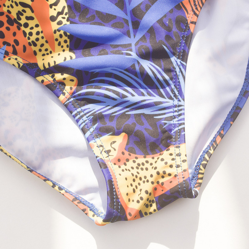 Leopárdmintás fodros szélű lányok tinik egyrészes fürdőruha nyári gyerek fürdőruha gyermek strandruházat gyerek fürdőruha Monokini