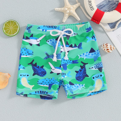 Lapsed Beebipoiste ujumispüksid Uudsus Shark Print Elastne vöökoht ujumispüksid Laste poiste ujumiskostüüm ujumistrikoo püksid Ujumisriided