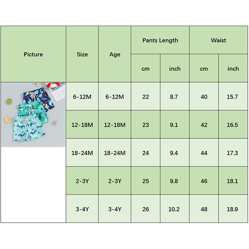 Kids Baby Boys Úszónadrágok Újdonság Shark Print Elasztikus derék úszóshortok Gyermek fiúk fürdőruha fürdőruha alsó fürdőruha