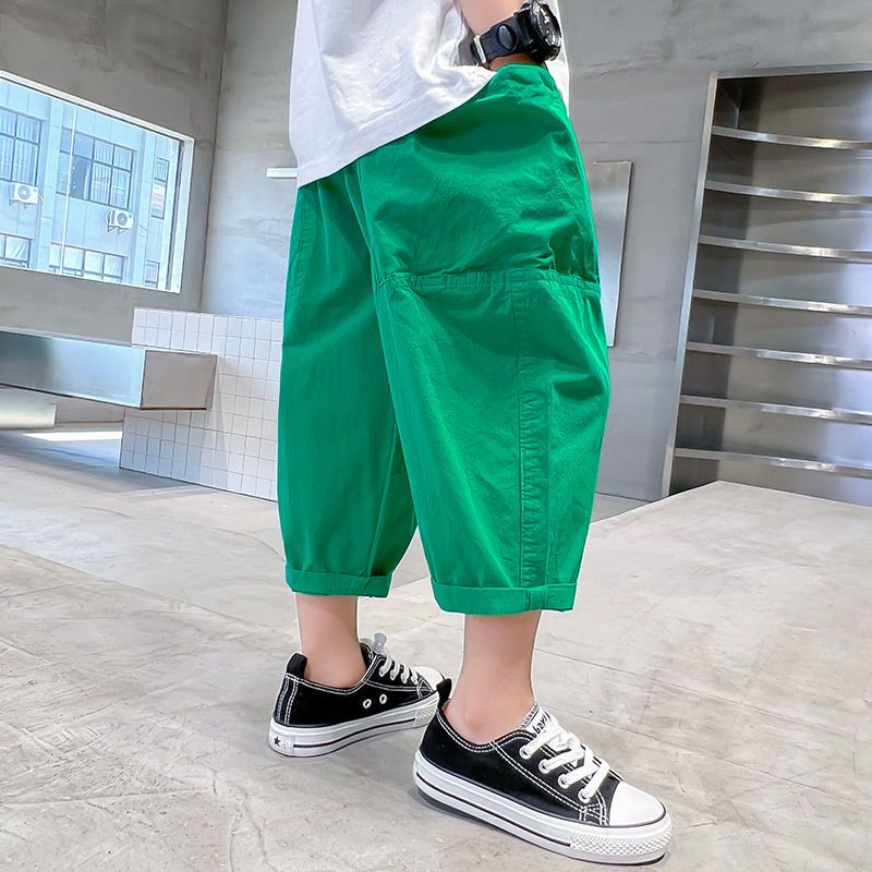 2023 Babys Boys Pamut Nyári Gyerek Bő nadrágok Tini fiúknak Alkalmi Vékony Több zsebes Cargo Hosszú nadrágok Gyermek nadrágok 3-10 Év