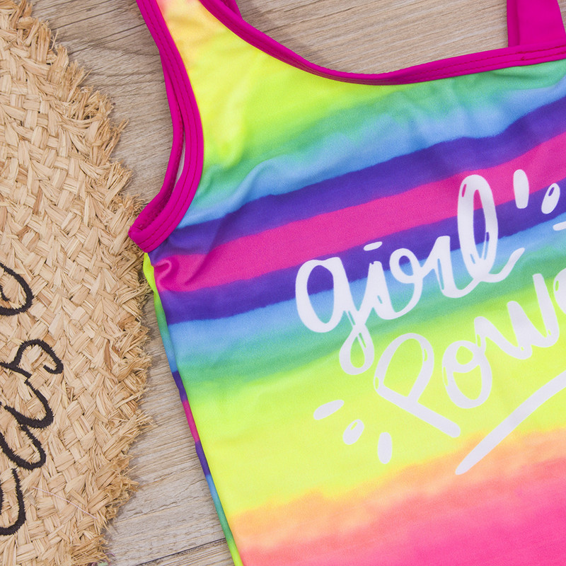 Gradient Letter fürdőruha lányoknak egyrészes öltönyök gyerekeknek lányoknak fürdőruhák 3-8 éves korig nagy lányoknak úszóruházat gyerek fürdőruhák