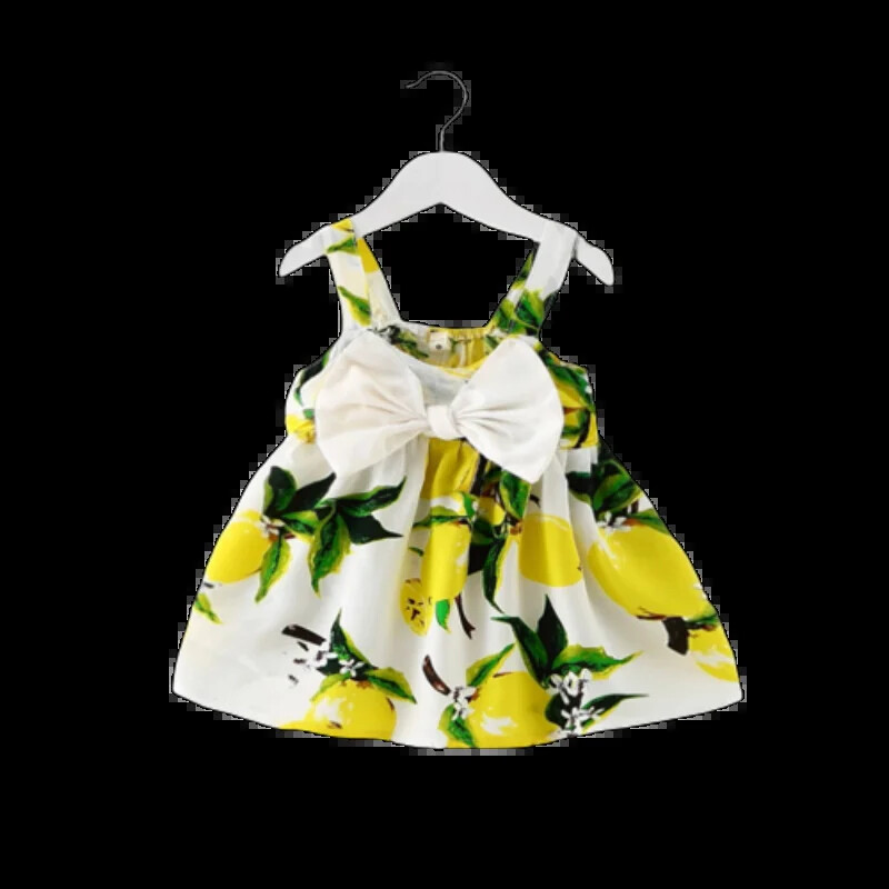 Nyári újszülött kislány ruha citrommintás csecsemő lány ruhák keresztelő ruhák hercegnő születésnapi ruha kislányoknak ruhák
