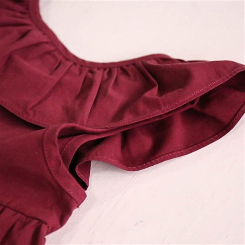 Gyerek nyári gyermekviselet lányoknak, ujjatlan, redőzött, hát nélküli masnis ruha Pamut baba koreai ruha Babaruha hát nélküli lányoknak